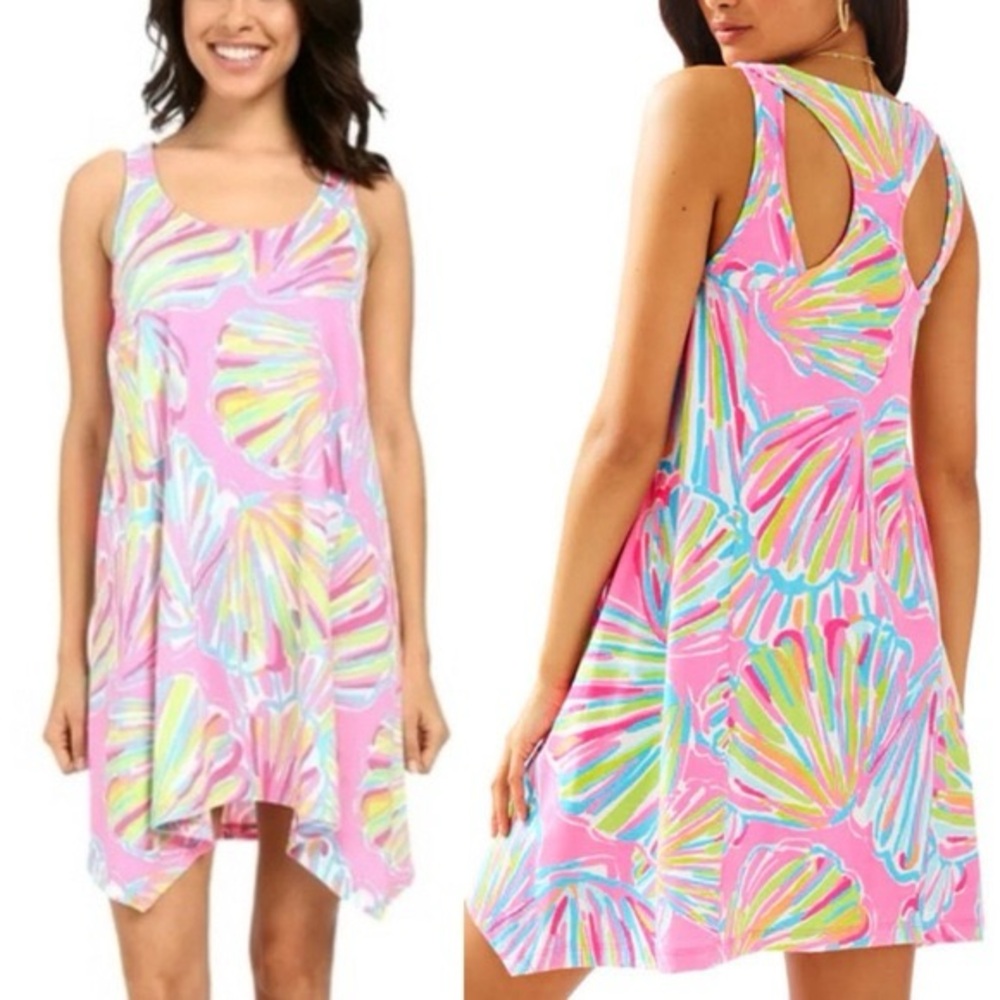 Lilly Pulitzer Pink Pout Shellabrate Monteray Swing Dress